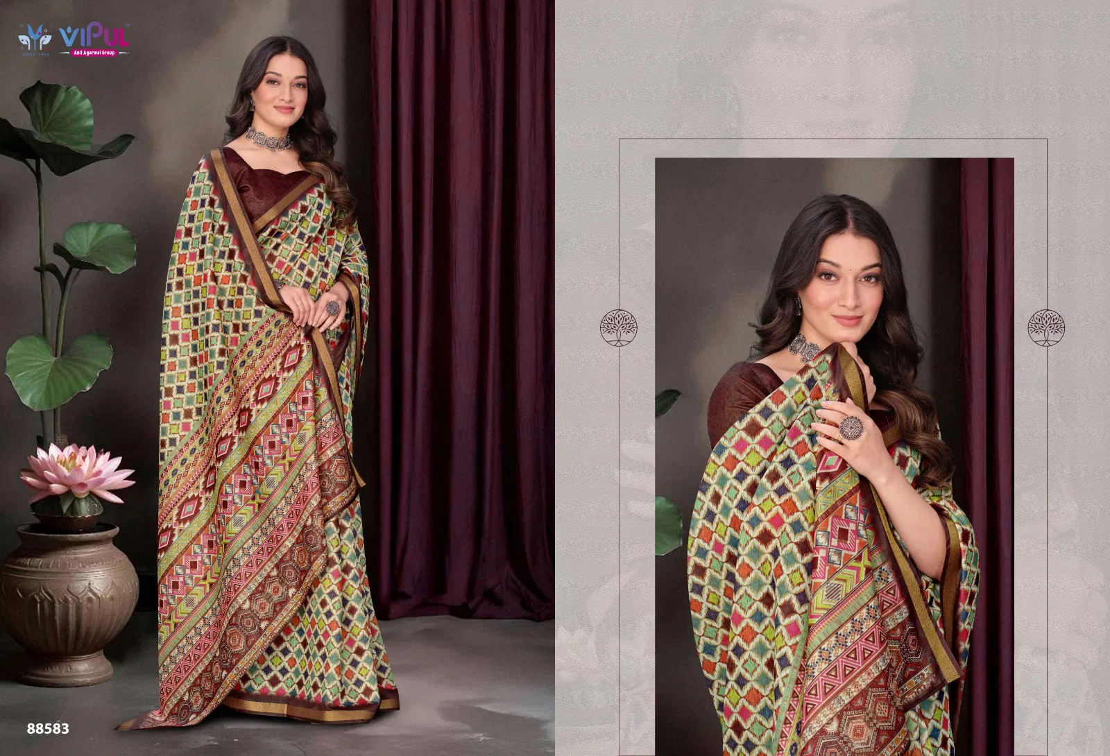 Amrapali Vol 2 By Vipul Cotton Daily Wear Saree Exporters In India